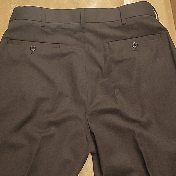 Braggr Louis Raphael Black Men's Front Pleated Dress Slacks, 32/32 - Picture 3 of 10